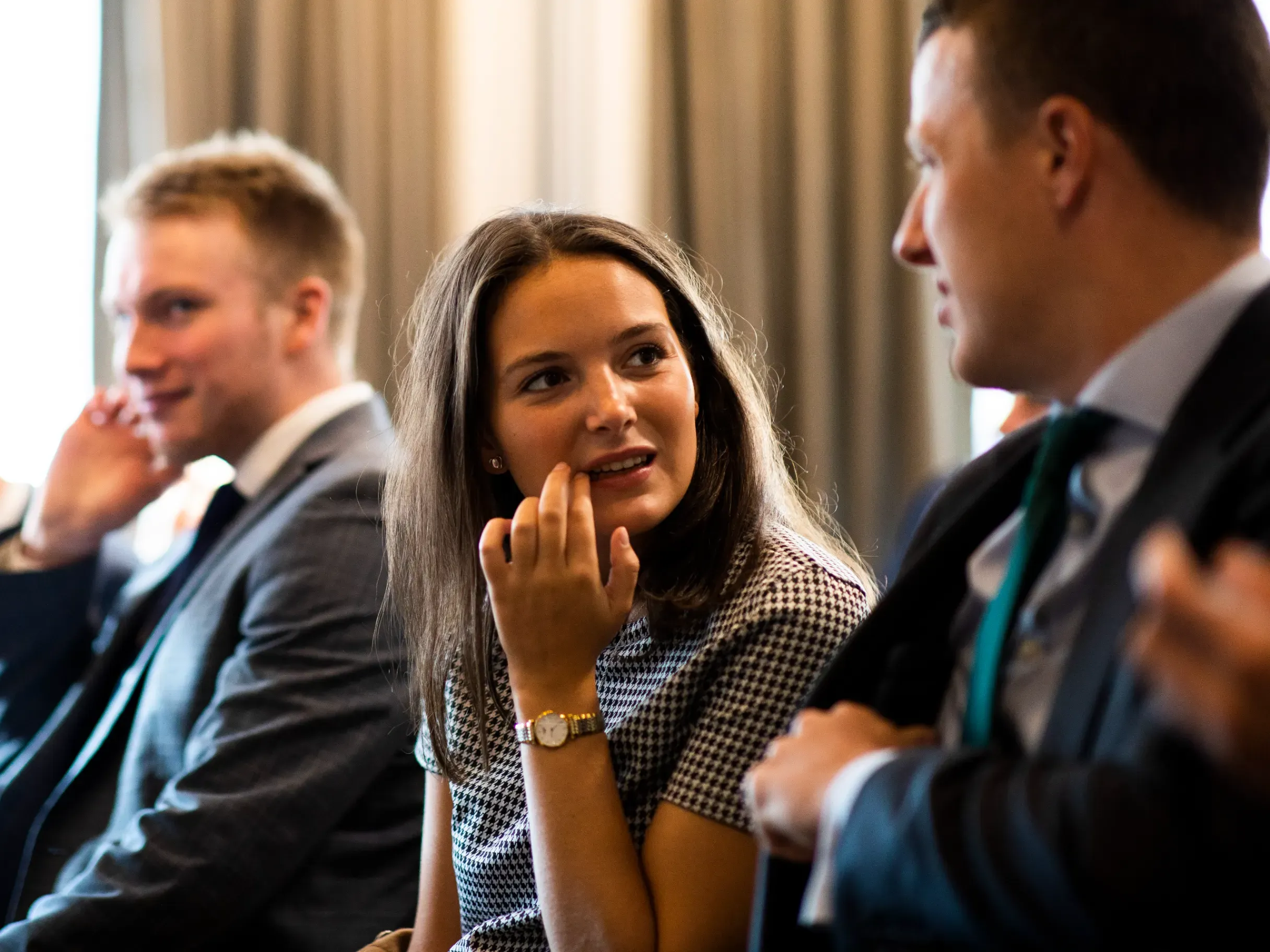 Colleagues in a business meeting. 